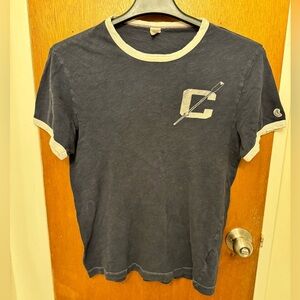 Todd Snyder x Champion Size Medium Blue and White 100% Cotton T-Shirt